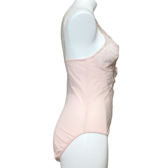 Formfit Rogers Vintage Baby Pink Bodysuit Mushroom Style Size 34/12 - Picture 4 of 14